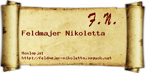 Feldmajer Nikoletta névjegykártya